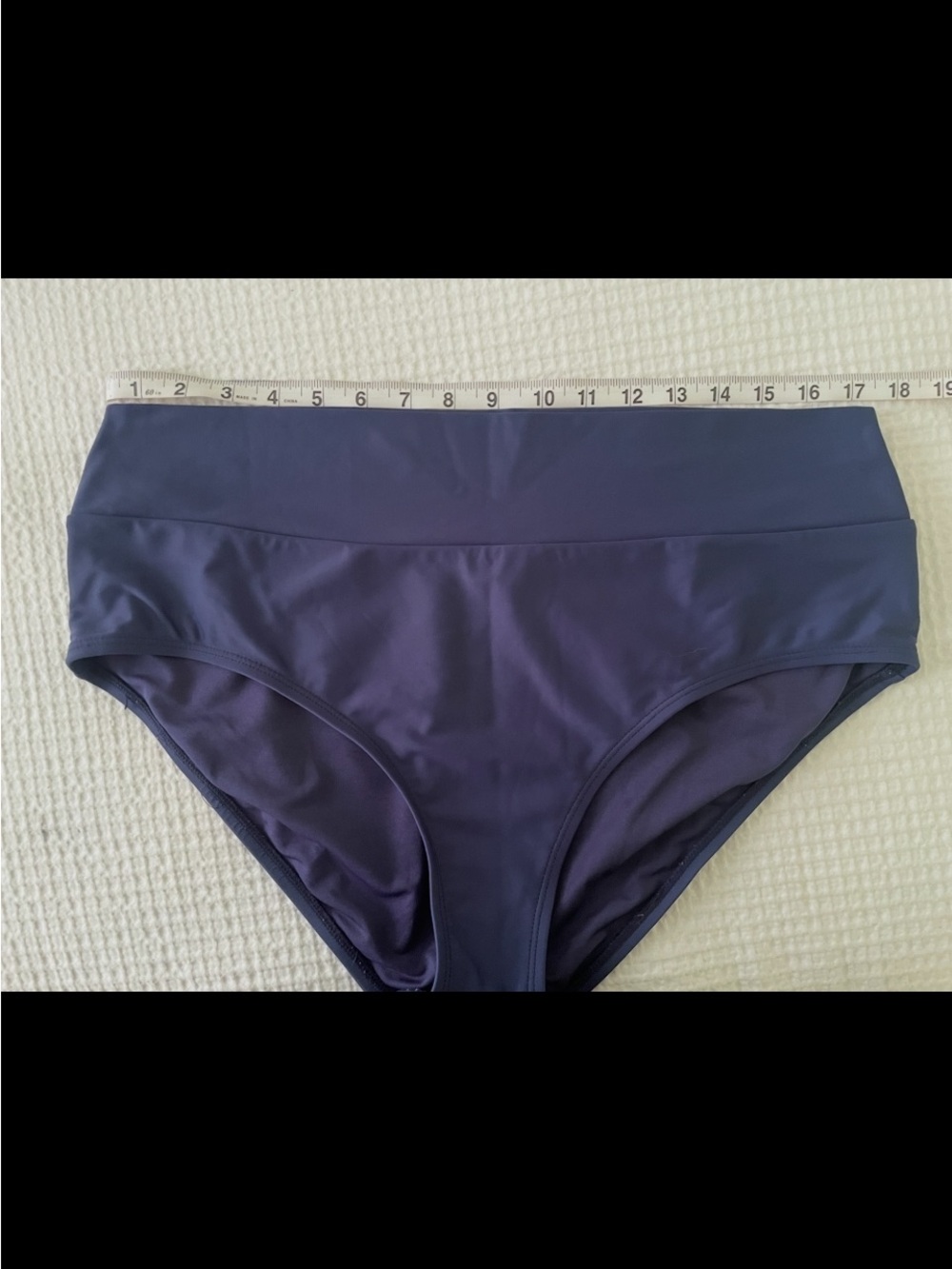 Hapari High-Waist Bikini Bottoms in Navy Blue